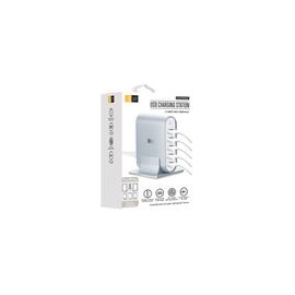 Adaptador Case Logic 7.1 Amp con ENtrada para 5 USBs Plateado - Envío Gratuito