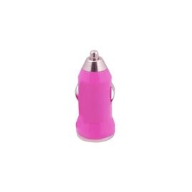 Cargador Auto Mini USB 1AMP Rosa - Envío Gratuito