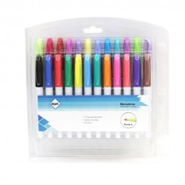 Marcador Permanente Sigel Punto Fino Varios Colores 24 pz - Envío Gratuito