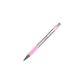 Boligrafo Retractil Rosa Cuerpo Acero Inox - Envío Gratuito