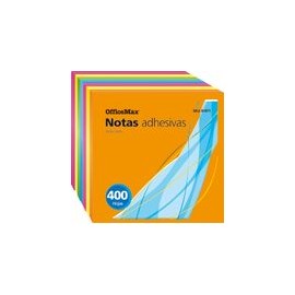 NOTAS ADHESIVAS NEON CUBO OMX 7.6 X 7.6 CM 400HJ - Envío Gratuito