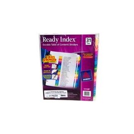 SEPARADOR 31 PESTANAS COLORES READY INDEX AVERY - Envío Gratuito