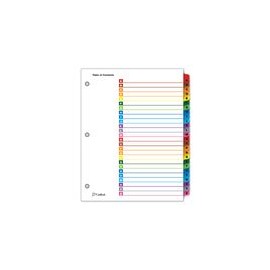 SEPARADOR ALFABETICO A-Z ONE STEP CEJAS MULTICOLOR - Envío Gratuito