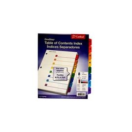 SEPARADOR 8 DIVISIONES PESTANAS MULTICOLOR ONESTEP - Envío Gratuito